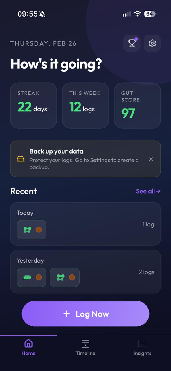 Flushy Home screen